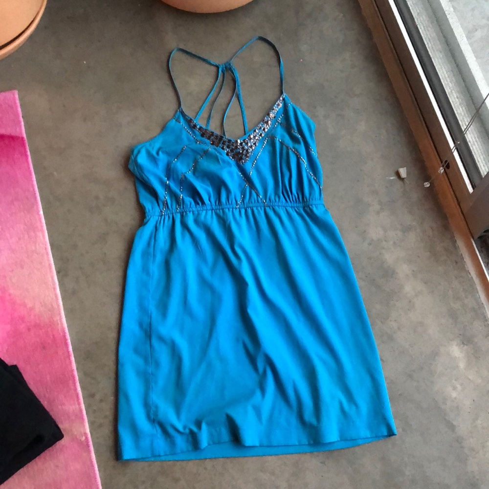 Blue mini dress